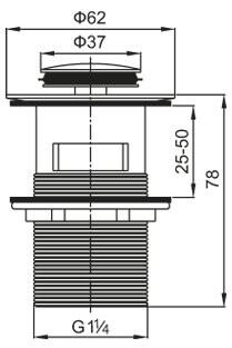 BelBagno донный клапан с переливом BB-PCU-06-CRM