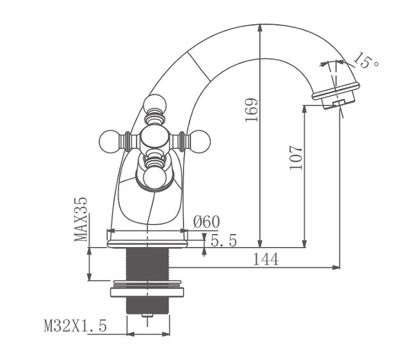 Смеситель для раковины Gappo G1089-6