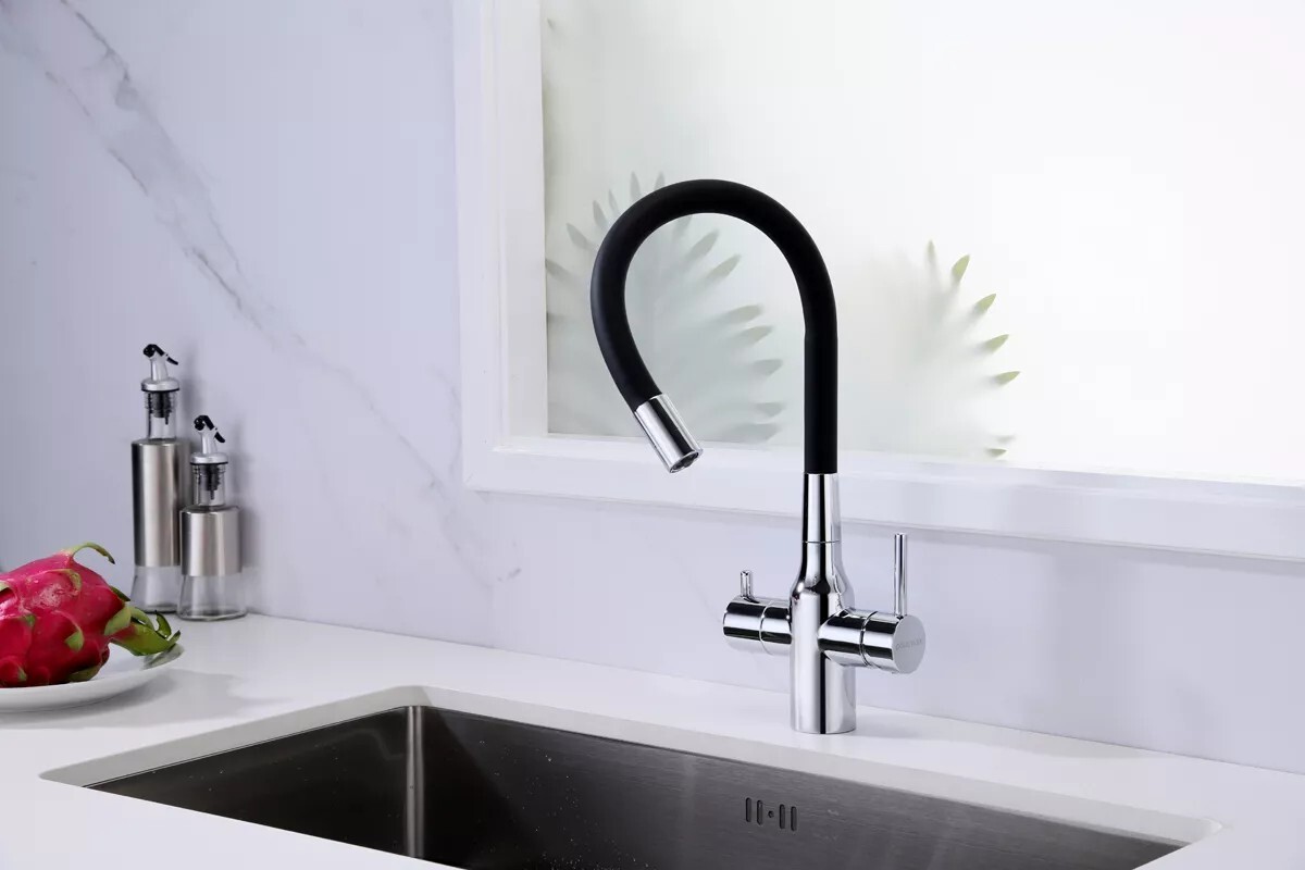 Смеситель для кухни под фильтр с гибким изливом Salix Sa213419-CR