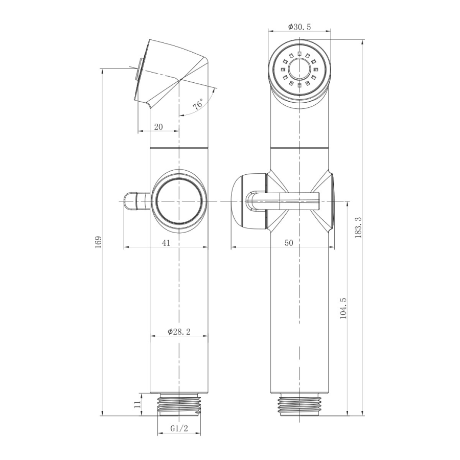 Lemark лейка для биде LM8075C