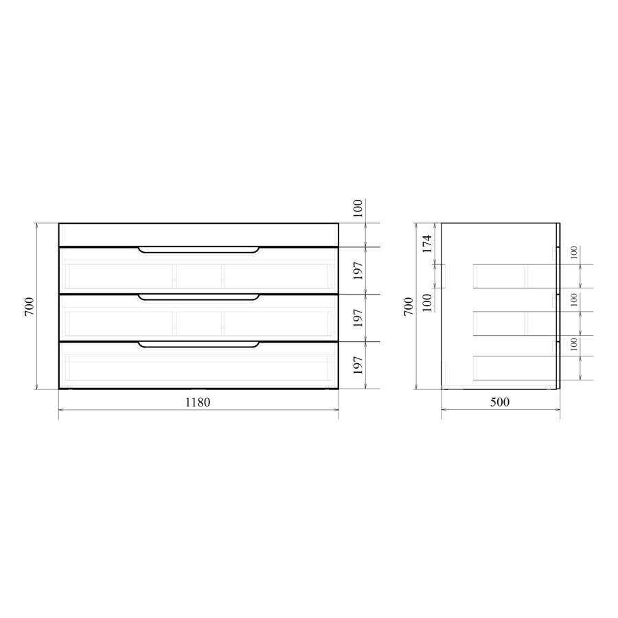 Mirsant Soho Quadro 120 тумба напольная (раковина Deep 120) УТ000086074+УТ000081331