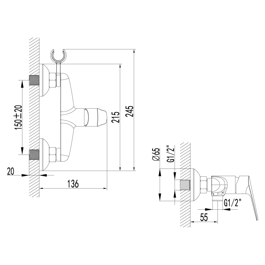 Lemark Partner смеситель для душа LM6559C