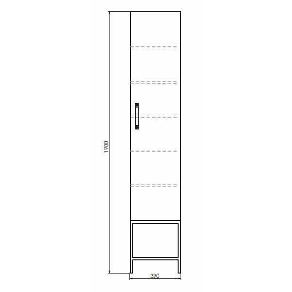 Шкаф-колонна Comforty "Бредфорд-40" дуб темный 00004148004CF