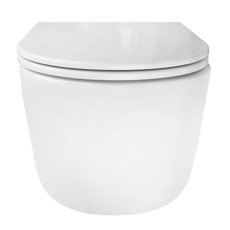 Унитаз подвесной Azario Nata360х515х350 безободковый, система смыва "Скрытое Торнадо", с быстросъемным сиденьем "Микролифт" AZ-5102T-WHT