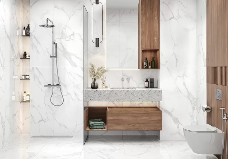 Керамогранит 6060DLL15P LCM Dallas Silver Полированный 600 x 600 x 8 мм.