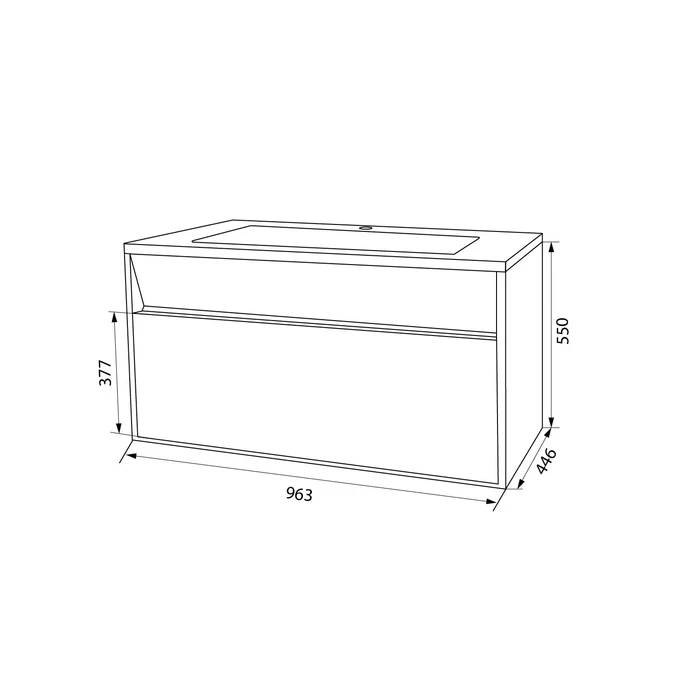 Iddis Esper тумба 100 см с раковиной ESP10W0i95K