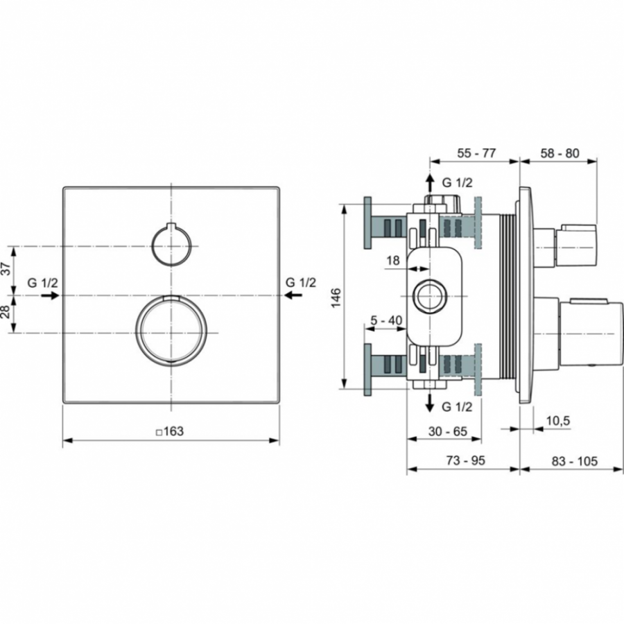 Ideal Standard готовый набор для ванной ALL IN ONE A7572AA