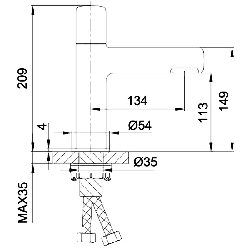 Смеситель для раковины Gappo G1052-81