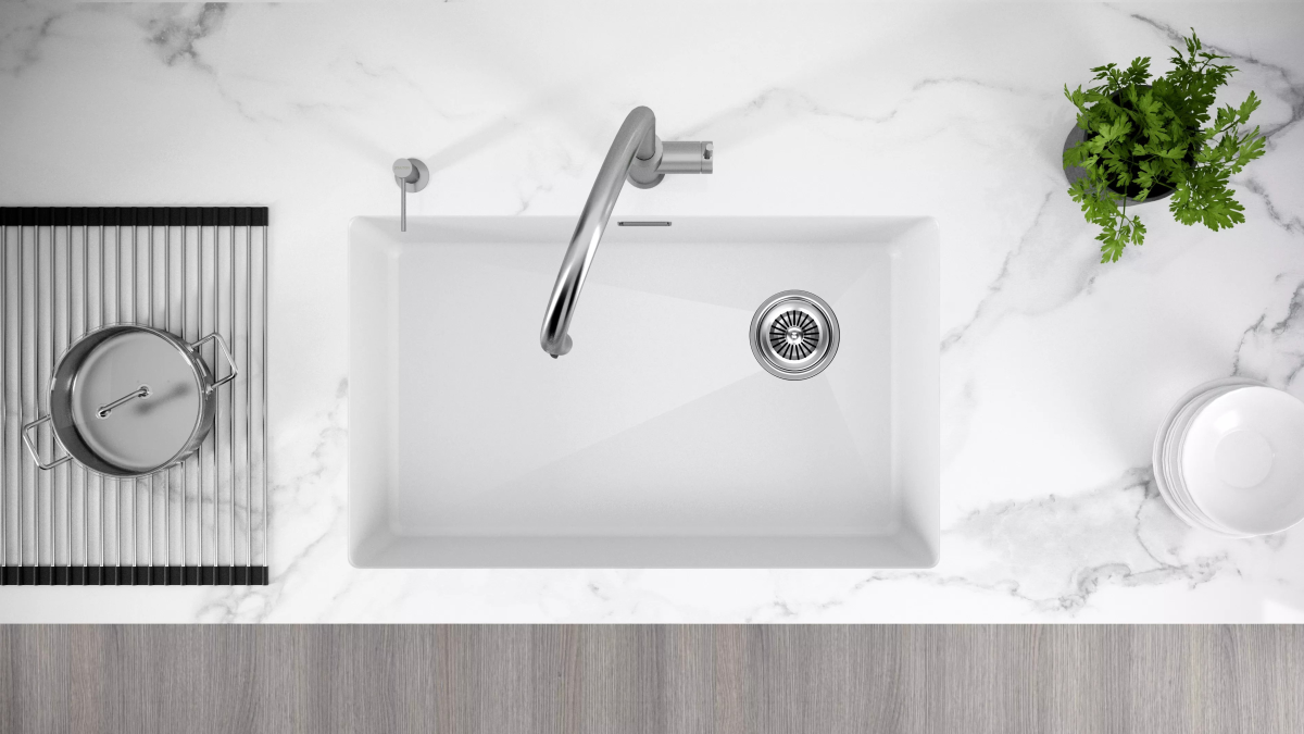 Кухонная мойка LUMI 74 UNI-SKEW LU74SK-WH