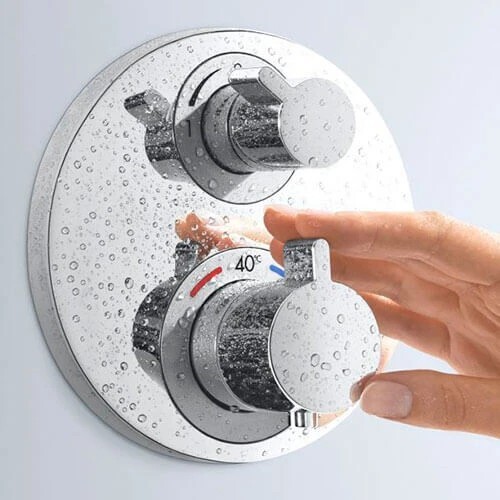 Hansgrohe 15757000S Set HG Ecostat S термостатический смеситель с запорным вентилем (15757000+01800180)