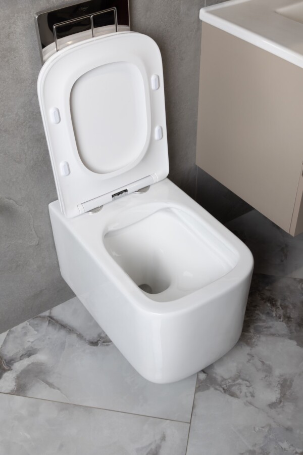 Унитаз подвесной Boheme Mane Белый глянец c крышкой 970-SET-W