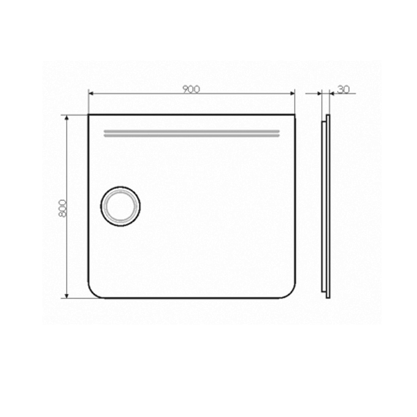 Зеркало Comforty Лондон-90 LED-подсветка, бесконтактный сенсор 00-00014140CF