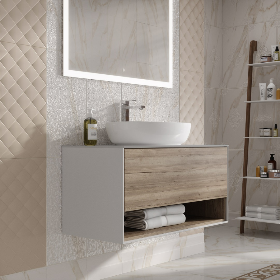 Kerama Marazzi Plaza Modern тумба 100 дуб с полкой PLB.M.100.1OAK.O