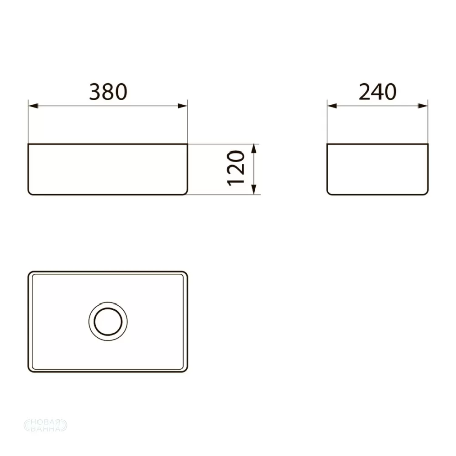 Point Аврора 38 раковина накладная PN43102