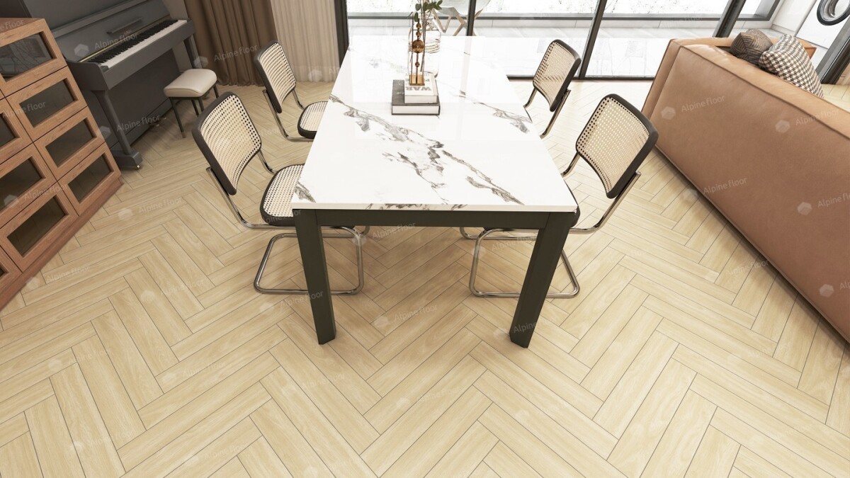 Ламинат Alpine Floor Herringbone 12, LF105-5A Дуб Тоскана 600 х 100 х 12 mm