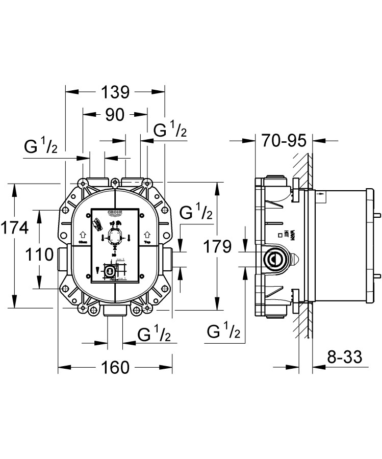 Grohe Rapido 35500000 смеситель универсальный внутренняя часть