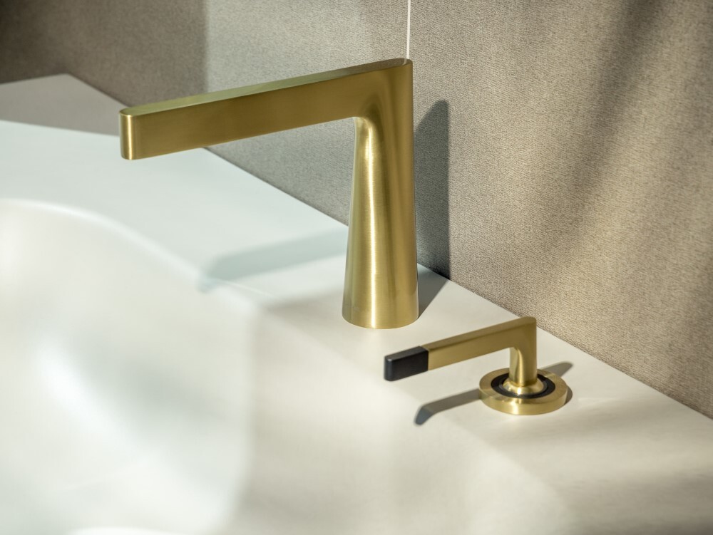 Смеситель для раковины 2х-позиционный Boheme Duo Matt Gold 161-MG