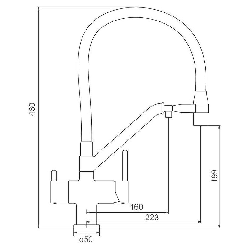 Смеситель для кухни с гибким изливом Gappo G4398-86