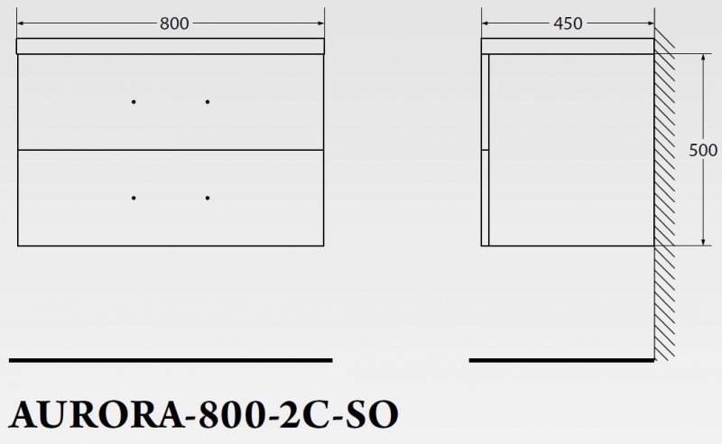 BelBagno AURORA-800-2C-SO-RT тумба с раковиной подвесная