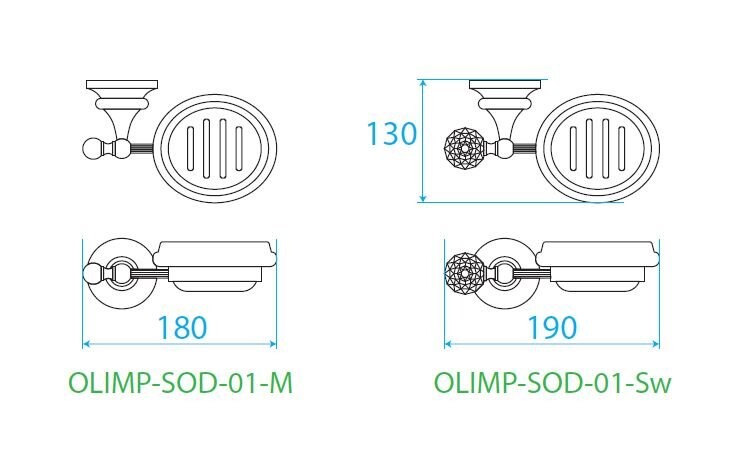 Cezares мыльница подвесная OLIMP-SOD-02-Sw бронза