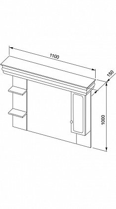Зеркало-шкаф Aquanet Греция 110*100 00171544