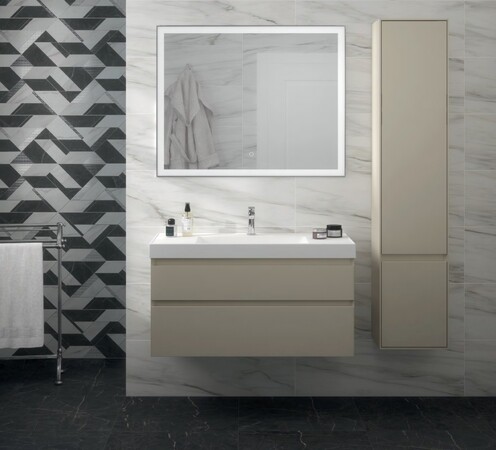 Kerama Marazzi Cubo Лимо 165 CU.165lhLIM шкаф-пенал подвесной, левый, бежевый