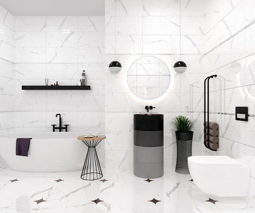 Керамогранит 10 GCR G ST 0005 Eurotile Statuario Fond 60x60