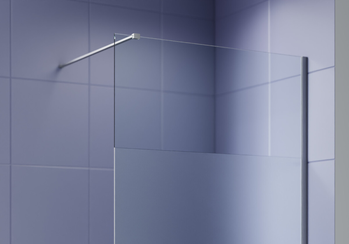 Aquatek AQ.WI.090.3CH Душевая перегородка Walk In 90 см,с держателем 1200мм хром прозрачное+матовое