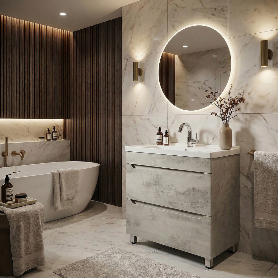 Комплект Azario Тумба Florena 80 с раковиной Monte Neo 80 CS00105571