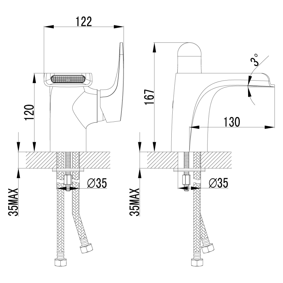 Lemark Shift смеситель для раковины LM4346C