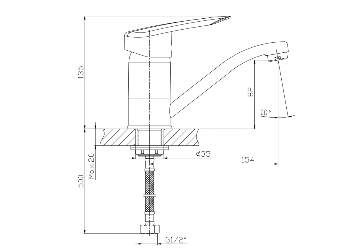 Haiba смеситель для раковины HB4506-2