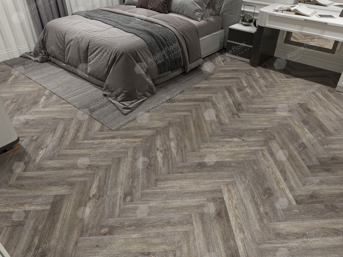 Alpine Floor Parquet Light SPC ламинат Венге Грей ECO 13-8AB 600 х 125 х 4мм