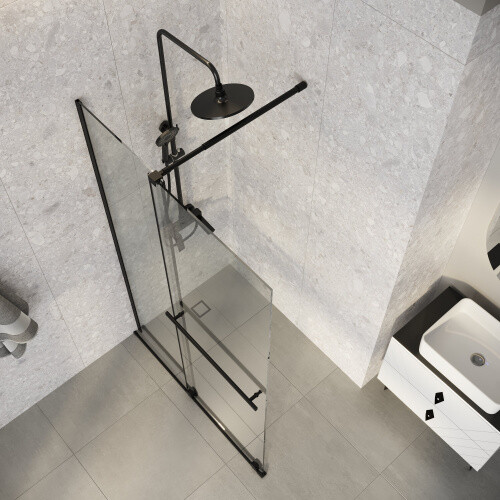Душевая перегородка Niagara Nova NG-671-90BLACK (90х200)