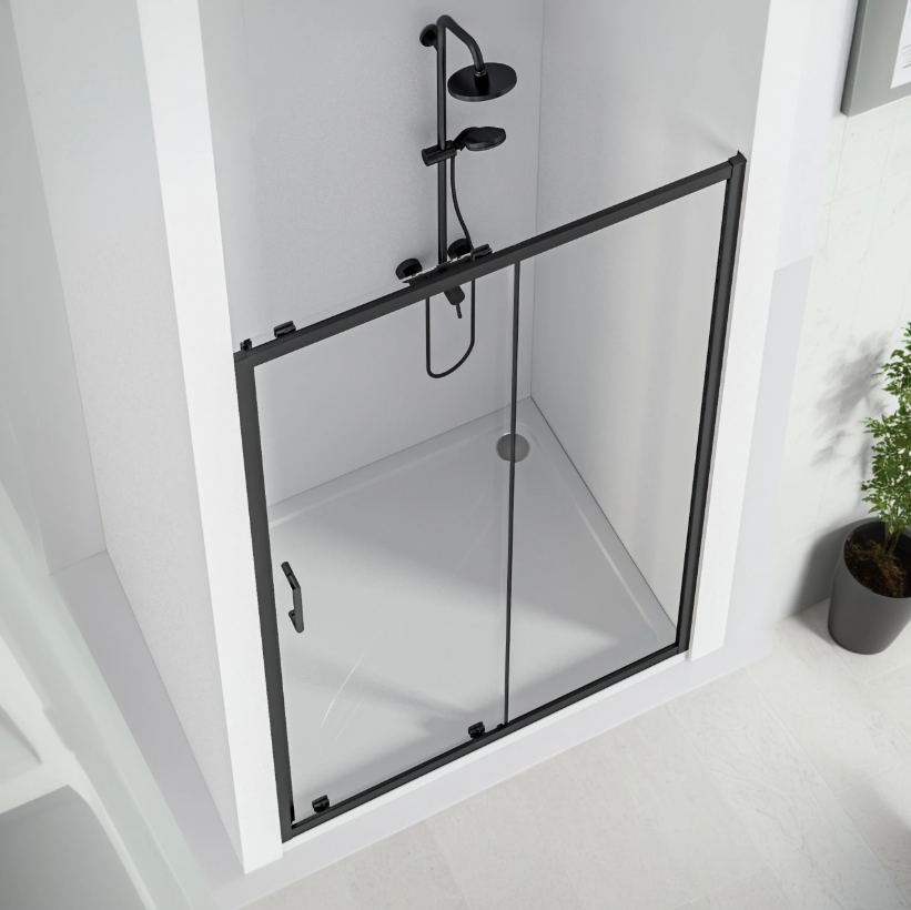 BAS Cube WTW-150-C-B душевая дверь в нишу 1500х1900 Черный КУ00030