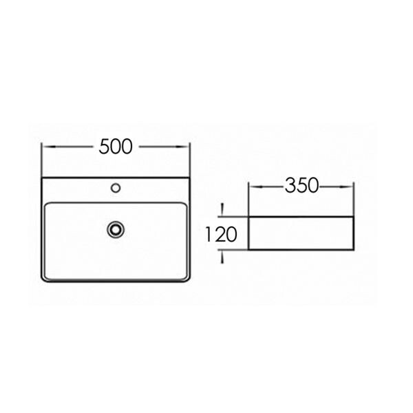 Накладная раковина 50 см Comforty 7657D Белая