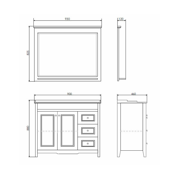 Тумба-умывальник Comforty "Тбилиси-90" белый глянец с раковиной Comforty XD-F90 00003132630CF