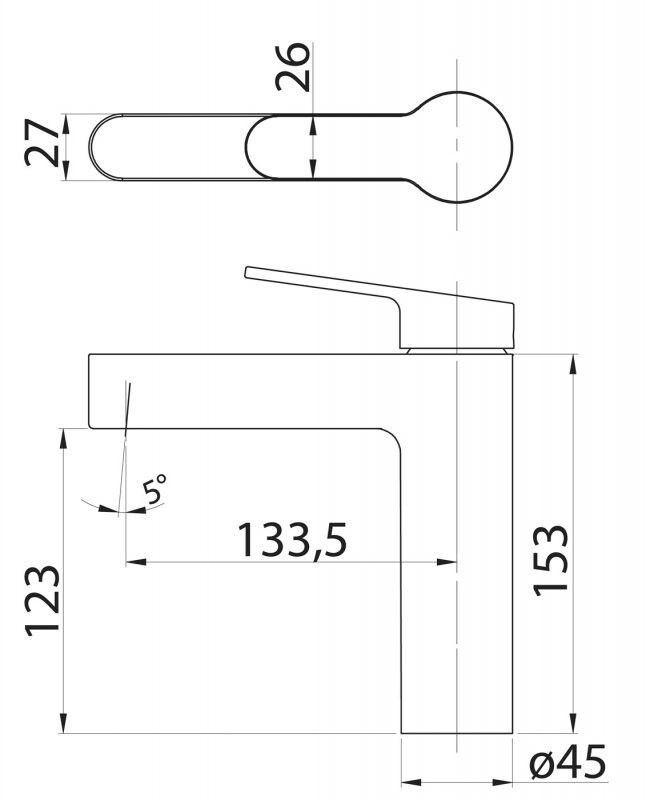 BelBagno Delta смеситель для раковины DEL-LVM-BORO