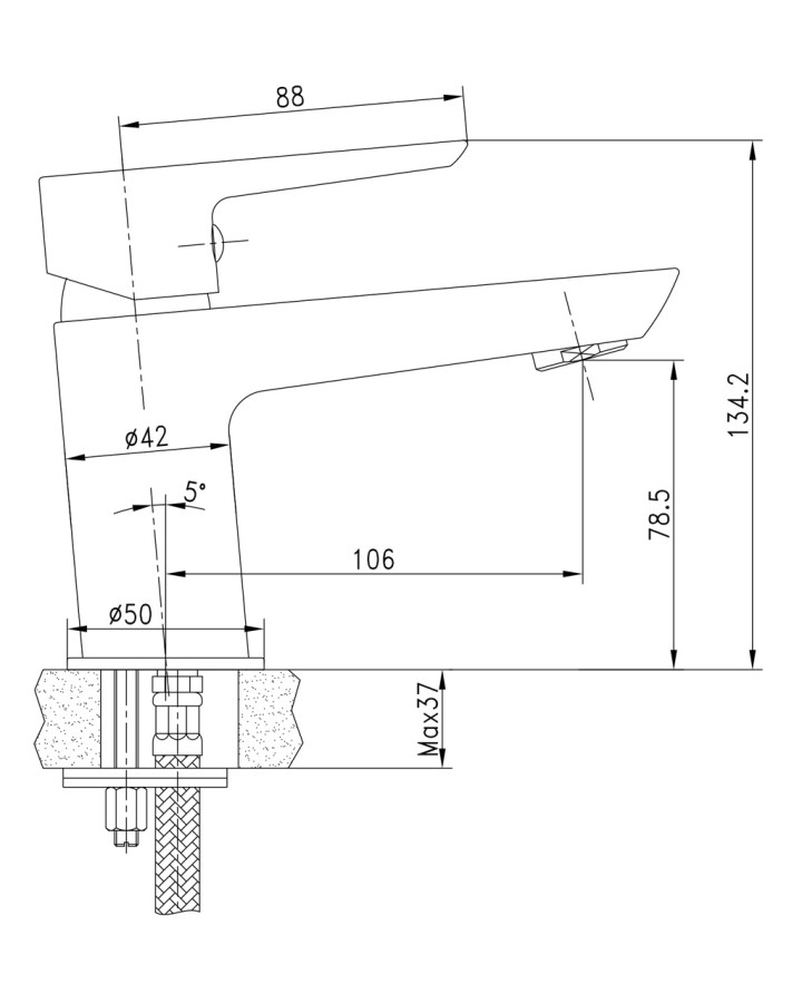 Imprese Breclav 05245 смеситель для раковины 35 мм