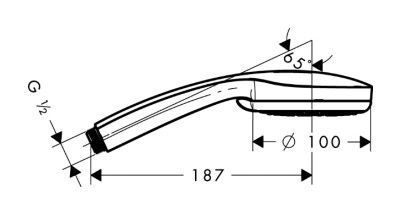 Ручной душ Hansgrohe Croma Multi 28536000 100 мм