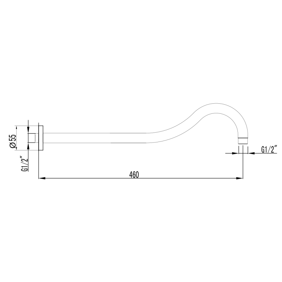 Lemark держатель лейки верхнего душа LM4887C