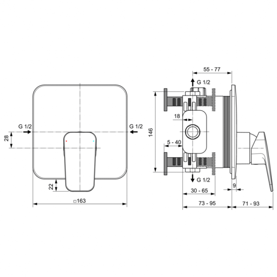 Ideal Standard Ceraplan смеситель для душа BD254AA