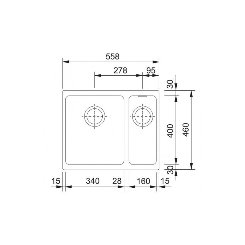 Franke KBG 160 кухонная мойка fragranite+ белая 55,8 x 46 см