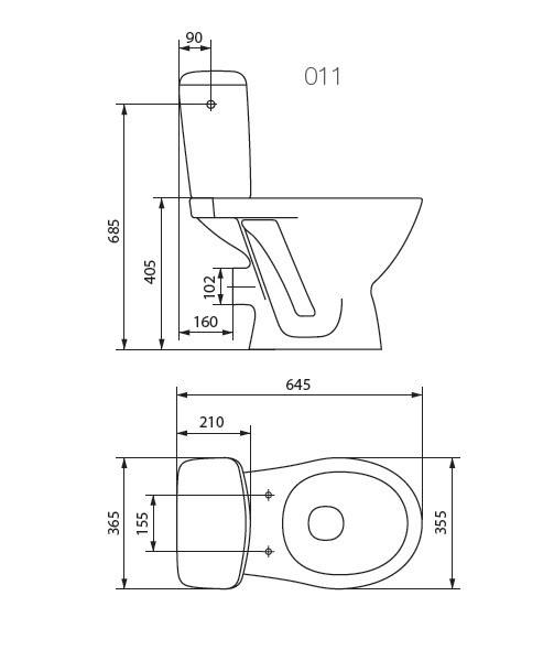 Cersanit Mito Koral KO-K011-3/6-P унитаз напольный