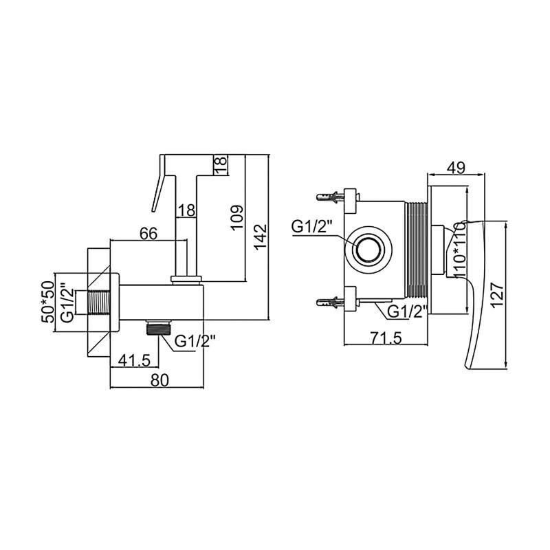 Смеситель с гигиеническим душем GERHANS K15214-1