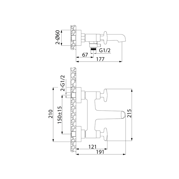 Iddis Acros смеситель для ванны ACRSB02i02WA