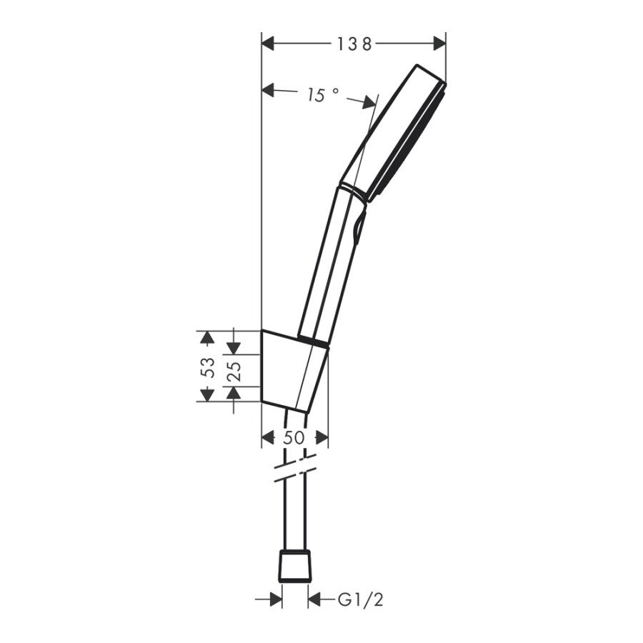 Hansgrohe Pulsify Select S Душевой набор с держателем 105 3jet Relaxation, шланг 125 см белый матовый 24302700