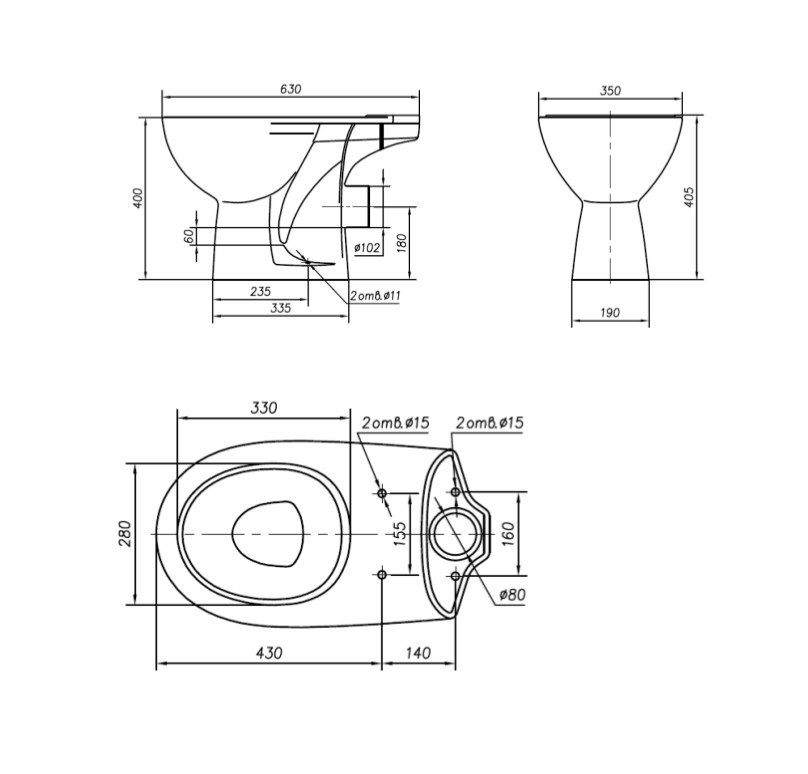 Ifo Arret RS030602000 унитаз напольный