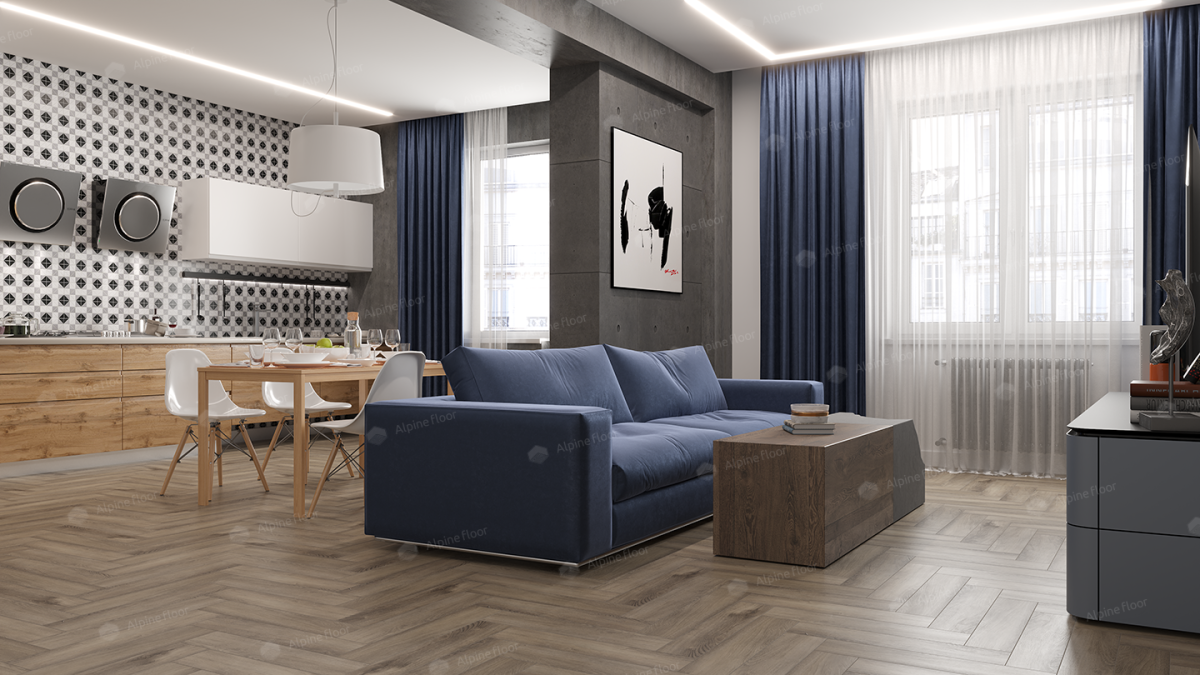 Alpine Floor Parqet LVT Кварцвиниловая плитка Дуб Исида ECO 16-15 590 х 118 х 2.5 mm