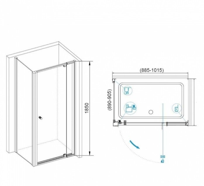 RGW PA-32B душевой уголок 90х90 04083299-014