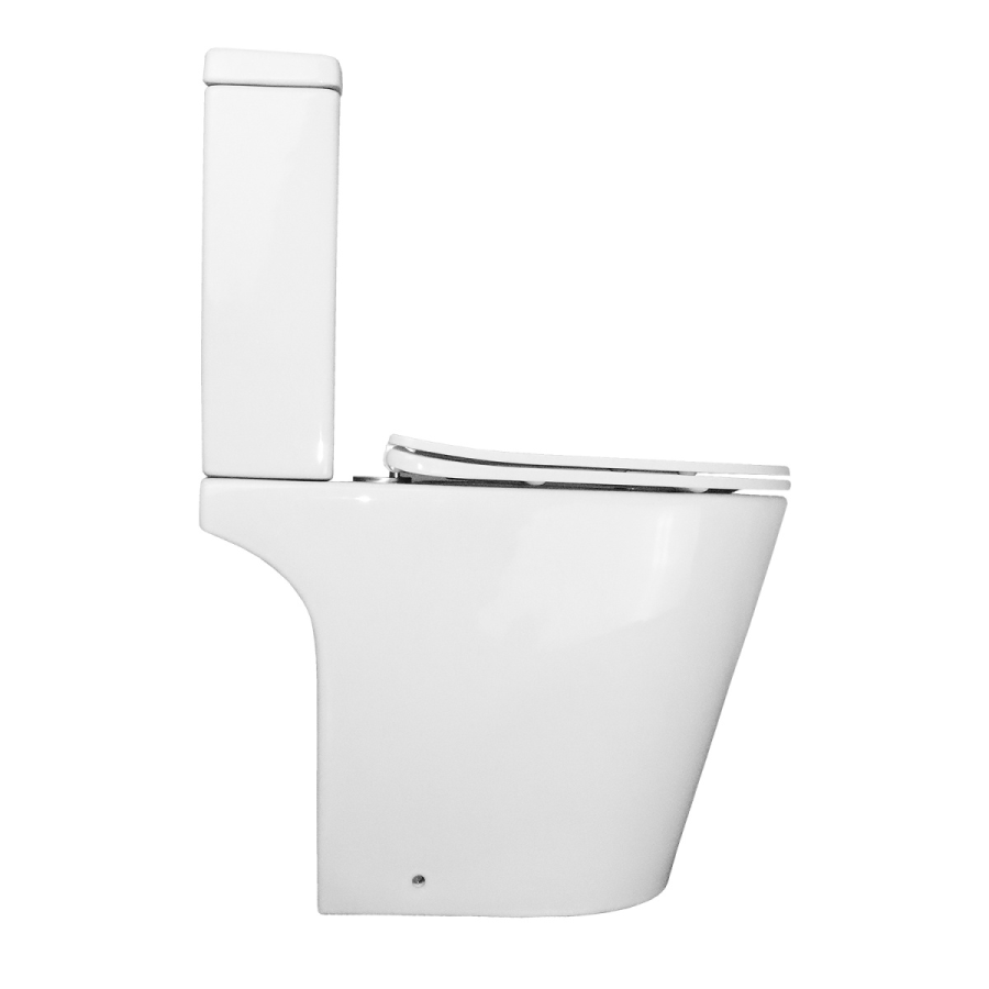 Azario Flin унитаз напольный безободковый с сиденьем микролифт AZ-1363C